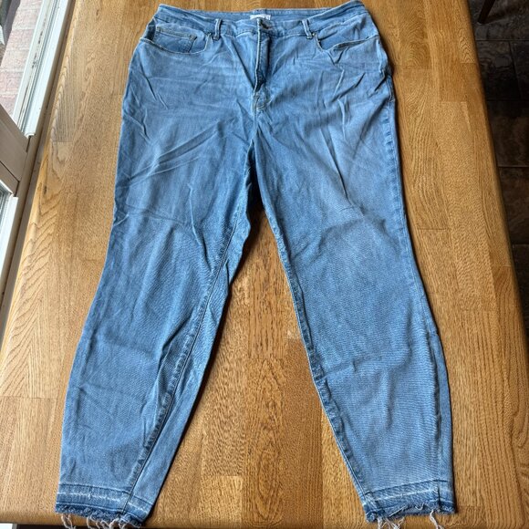 Good American Good Waist Jeans Released Hem Size 20 - Picture 1 of 11